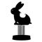 silhouette bunny cart for carousel icon