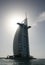Silhouette of the Burj al Arab hotel