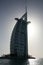 Silhouette of the Burj al Arab hotel