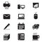 Silhouette Business office tools icon set