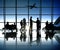 Silhouette of Business People Inside the Airport