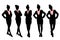 Silhouette of business woman