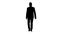 Silhouette Businessman walking isolated.