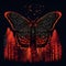 Silhouette of butterfly, Made with Generative AI