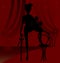 Silhouette of a cabaret dancer