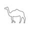 silhouette of a camel icon. Element of zoo for mobile concept and web apps icon. Outline, thin line icon for website design and