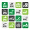 Silhouette Car and road services icons