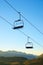 Silhouette of a chairlift in Candanchu, Pyrenees