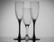 Silhouette champagne glasses black and white