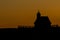 Silhouette of the chapel on Velika planina