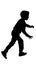 Silhouette of child running silhouette