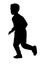 Silhouette of child running silhouette