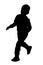 Silhouette of child running silhouette