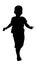 Silhouette of child running silhouette