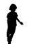 Silhouette of child running silhouette