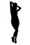 Silhouette With Clipping Path of Female Model