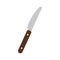 Silhouette color butter knife with wooden handle