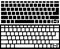 Silhouette Computer Keyboard Vector Isolated. Black and White Version