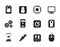 Silhouette Computer and mobile phone elements icon