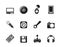 Silhouette Computer and mobile phone elements icon