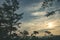 Silhouette concept of Sunset View Point at Phu Ruea National Park, Loei, Thailand