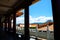 Silhouette at Corridor of Nan Tien Temple with beautiful blue sky view, at Berkeley, New South Wales.