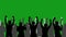 Silhouette crowd green screen motion graphics
