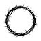 Silhouette of crown of thorns, Jesus Christ wreath of thorns, easter religious symbol of Christianity