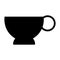 Silhouette cup coffe break time office icon