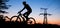Silhouette of cyclist
