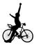 Silhouette of a cyclist on a road bike