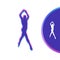 Silhouette of a Dancer. Gymnast. Man is Posing and Dancing. Sport Symbol. Ballerina standing on tiptoe. Design Element. Vector
