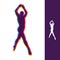 Silhouette of a Dancer. Gymnast. Man is Posing and Dancing. Sport Symbol. Ballerina standing on tiptoe. Design Element. Vector