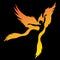 Silhouette of a dancing girl in a zarbird bird. Ballet and fitness dancing concept. Design suitable for logo, tattoo, dance lesson