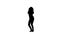A silhouette dancing woman