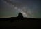 Silhouette of Devils Tower and the Milky Way Galaxy