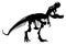 Silhouette of a dinosaur skeleton1