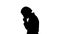 Silhouette Doctor man walking stressed with hand on head, shocked with shame and surprise face, angry and frustrated