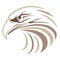 Silhouette eagle falcon hawk painted brown, painted in curved lines. Logo bird eagle falcon hawk