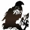 Silhouette Of Eagle At Forest. Generative AI