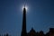 Silhouette of Egyptian Obelisk in St. Peters Square at the Vatican