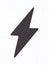 Silhouette of electric lightning bolt. Vector illustration. Thunderbolt strike symbol. Lightning flash symbol.