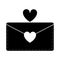 Silhouette email envelope message love