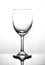 Silhouette of an empty wine glass For adding water or alcoholic beverages