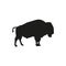 Silhouette of european bison or wisent vector