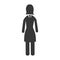 Silhouette executive woman with dress