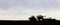 A silhouette of Farm machinery planting rows of wheat.