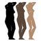 Silhouette Fat and slim girls.