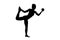 A silhouette of a female athlete working out