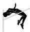 Silhouette of a female high jumper